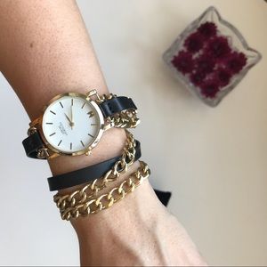 VICTORIA‘S SECRET🖤 Watch Black Gold Leather